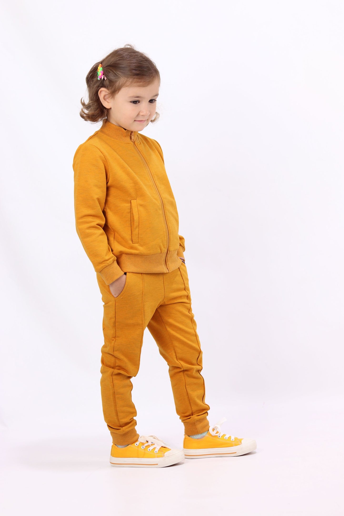 Ватиран к-т суитшърт + долнище с ръбове, р-р: 98