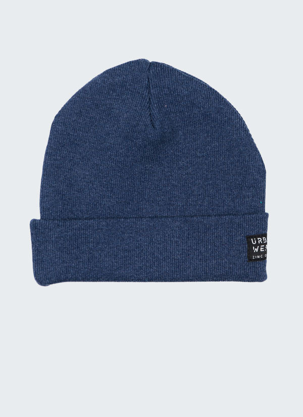Тази шапка "Urban wear" е класически изчистен модел от едър рипс с малка емблема отстрани в цвят джинс меланж, Момчета 2 - 9 години, Zinc