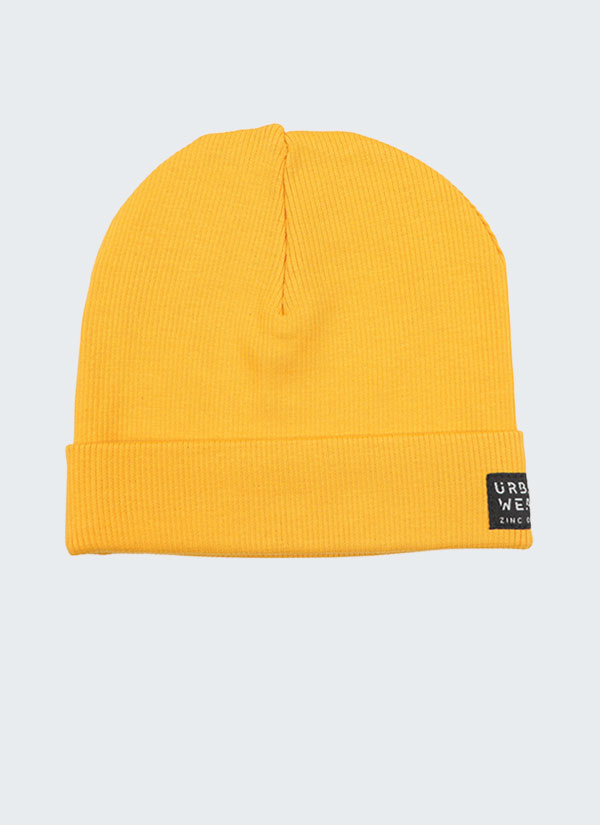 Тази шапка "Urban wear" е класически изчистен модел от едър рипс с малка емблема отстрани в тъмно жълт цвят, Момчета 2 - 9 години, Zinc