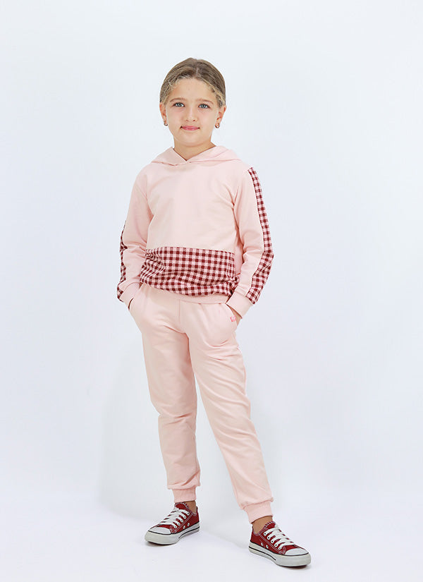 Суитшърт с каре и долнище, р-р: 128