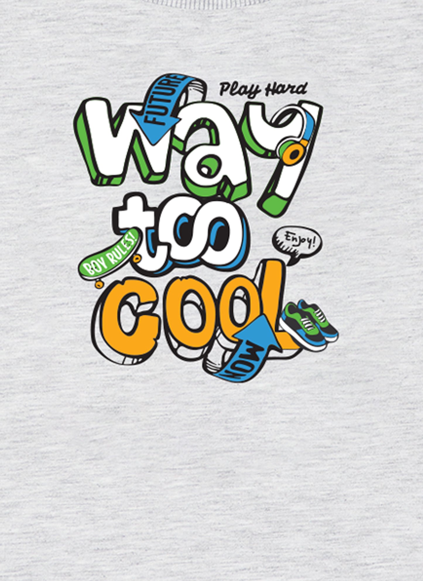 Суитшърт с цветен принт (92 - 122)