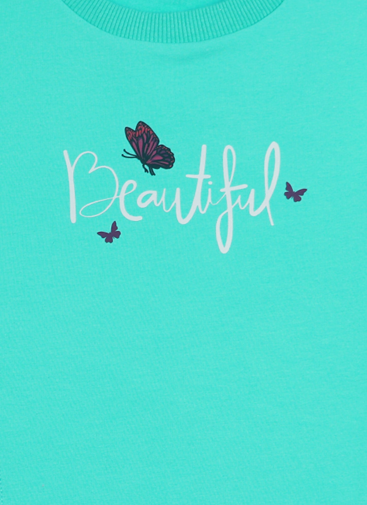 Ватирана блуза в цвят мента