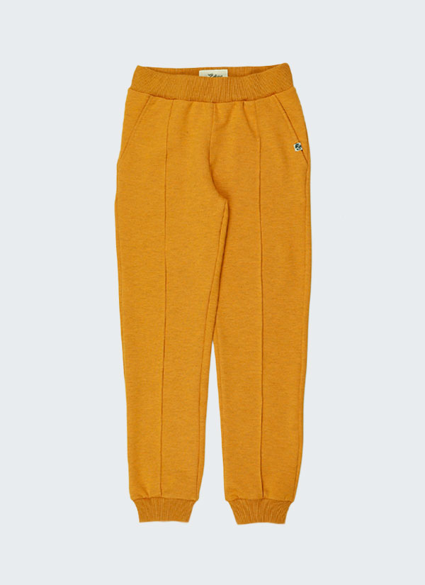 Ватирано долнище с ръбове, в цвят хардал меланж, Момичета 2 - 12 години, Zinc