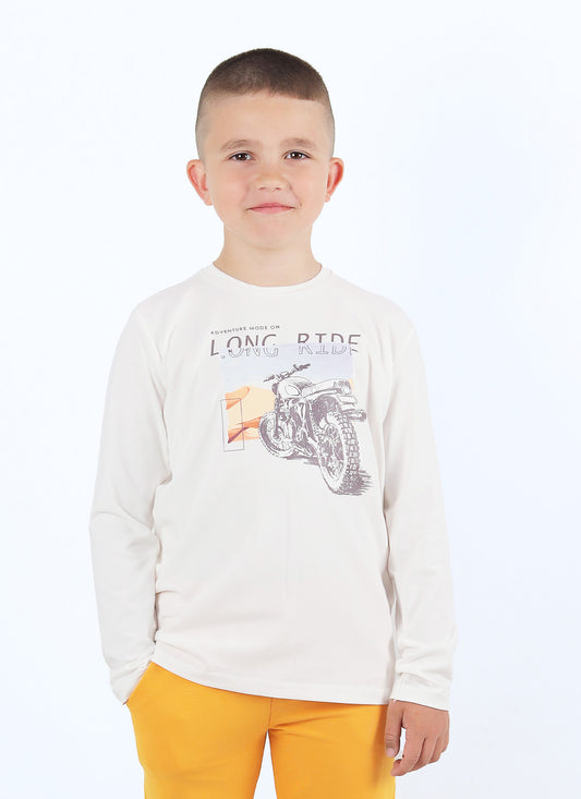 Блуза с принт с мотор