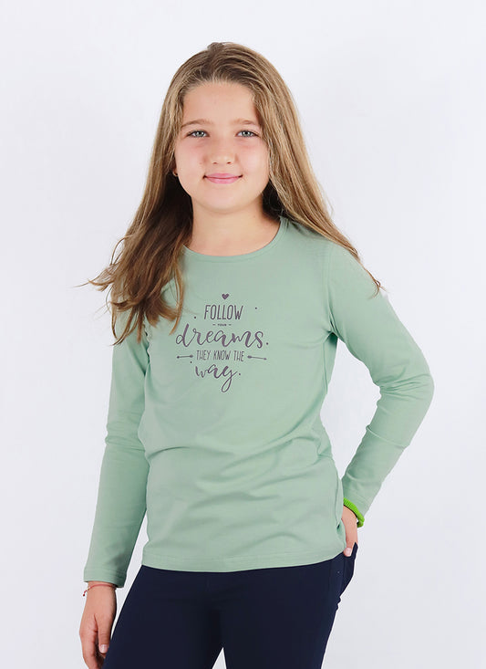 Блуза с принт "Follow your dreams"