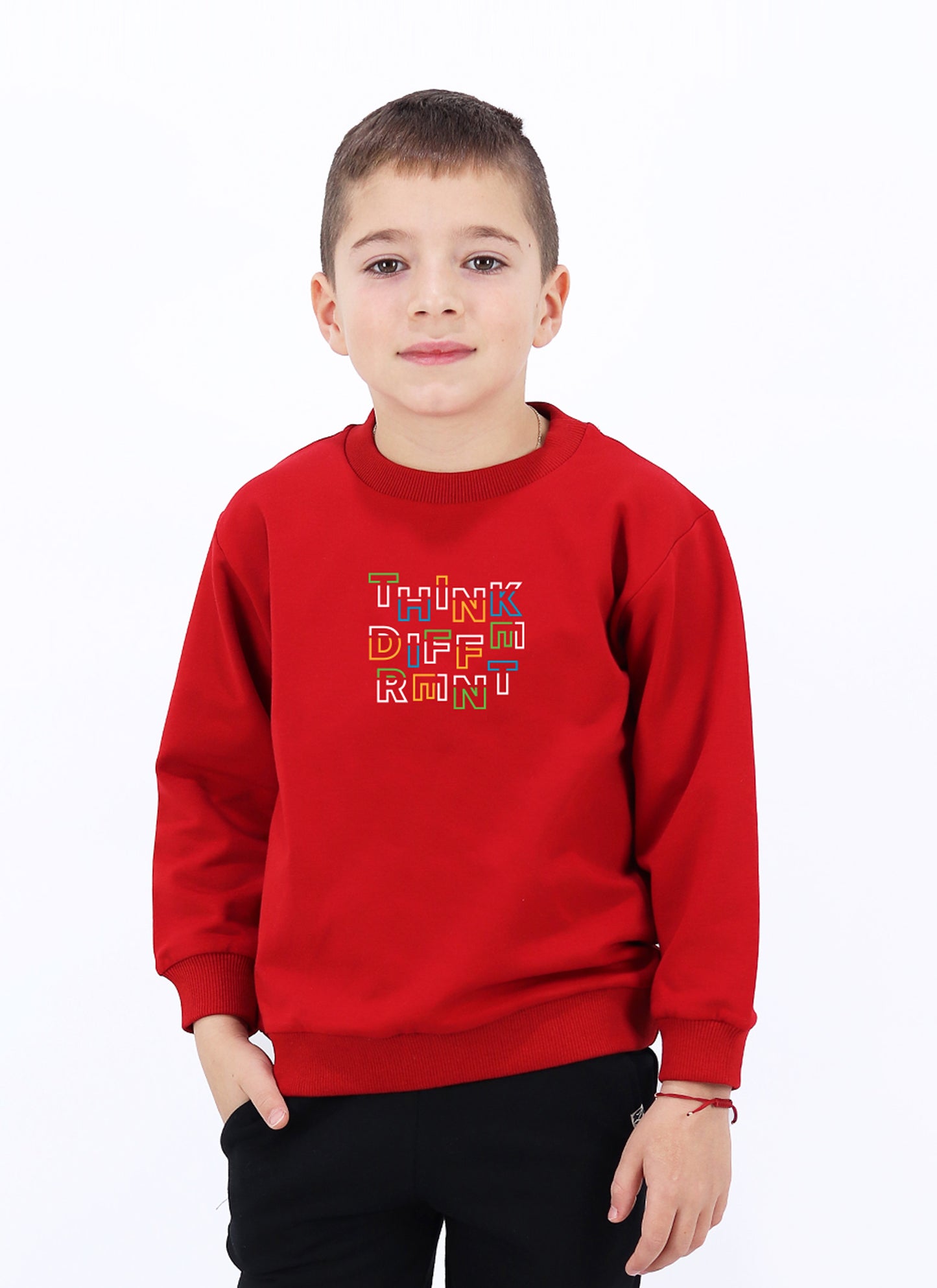 Ватиран суитшърт | червен (116-158)