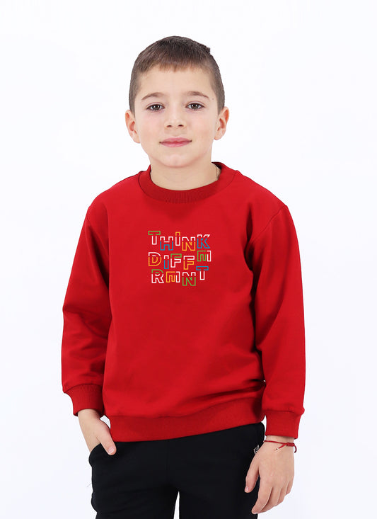 Ватиран суитшърт | червен (116-158)