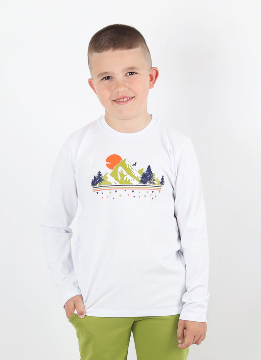 Блуза с планински принт