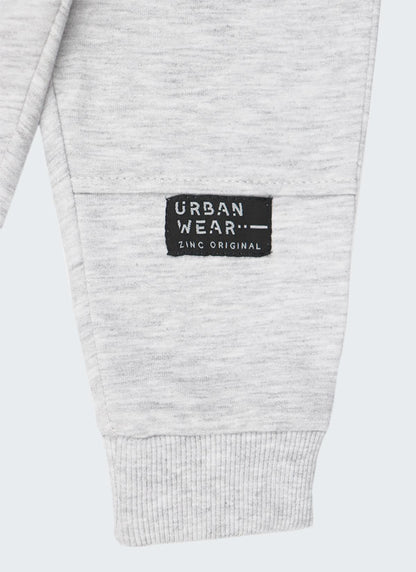 К-т елек и долнище "Urban Wear" е от спортен класически елек, който се закопчава с цип и изчистено долнище, цвят на комплекта бял меланж, Момчета 0,6 - 3 години, Zinc