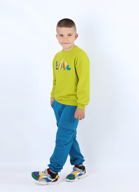 К-т суитшърт с принт и долнище