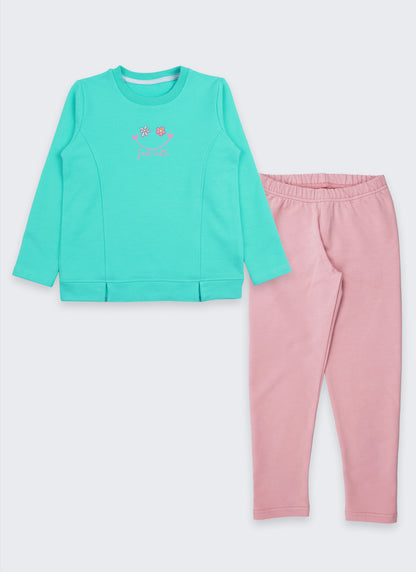 К-т ватирана блуза с принт усмивка и клин (92 - 122)