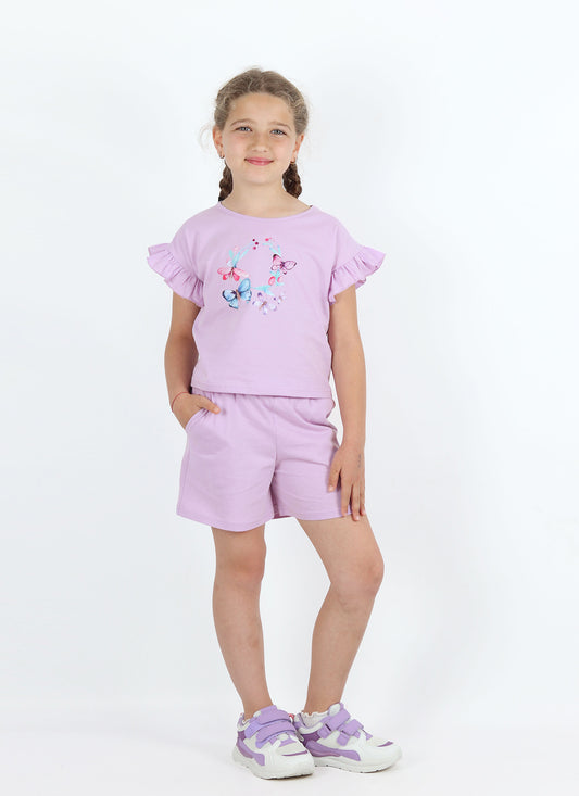 Комплект с къдри и пеперуди