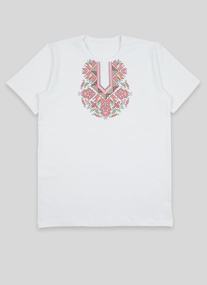 Мъжка тениска с принт шевица (вталена)