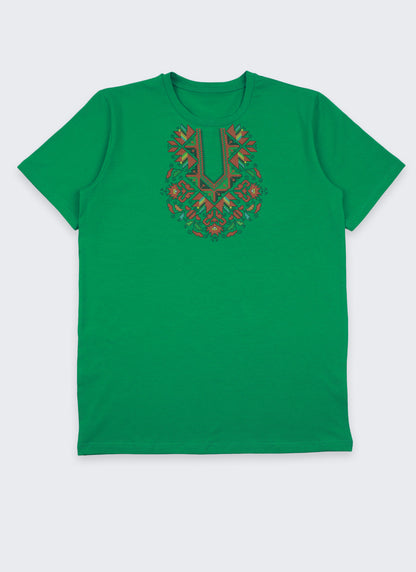 Мъжка тениска с принт шевица (вталена)