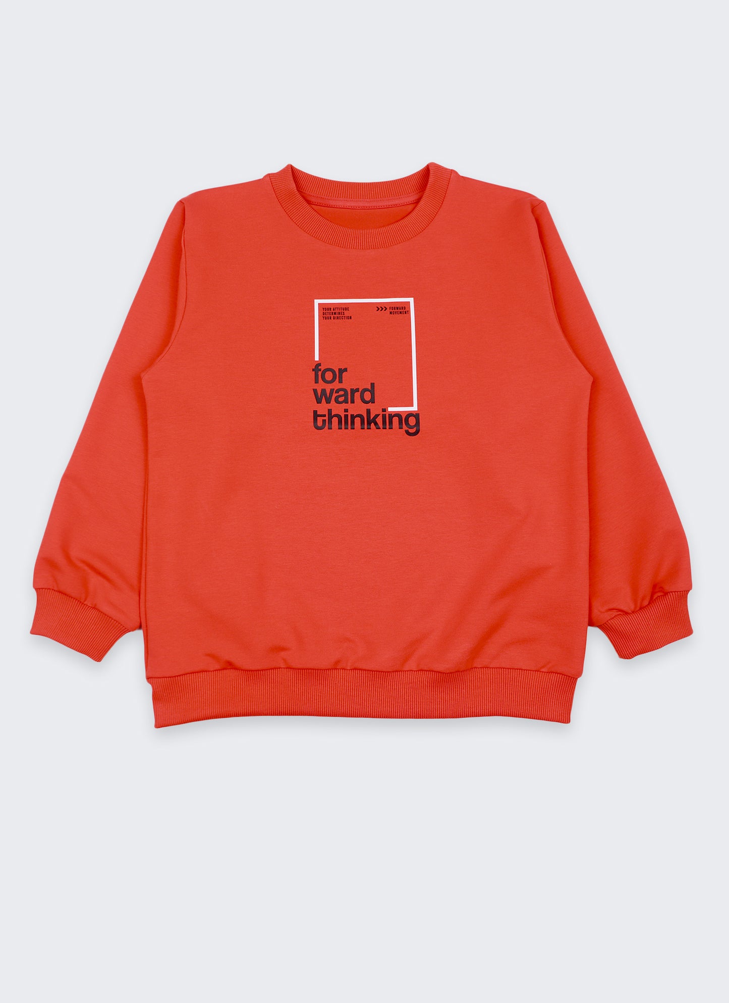 Суитшърт с принт | оранж