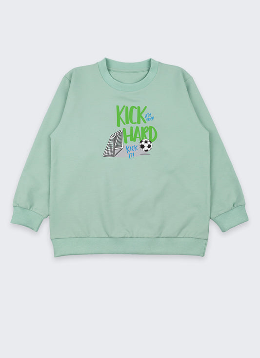 Суитшърт с футболен принт (92 - 122)