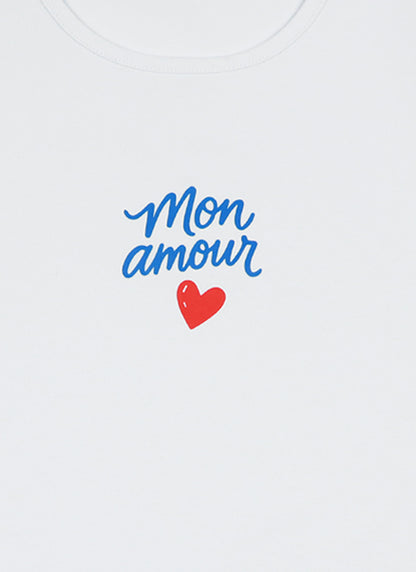 Тениска "Mon amour" (128 - 164)