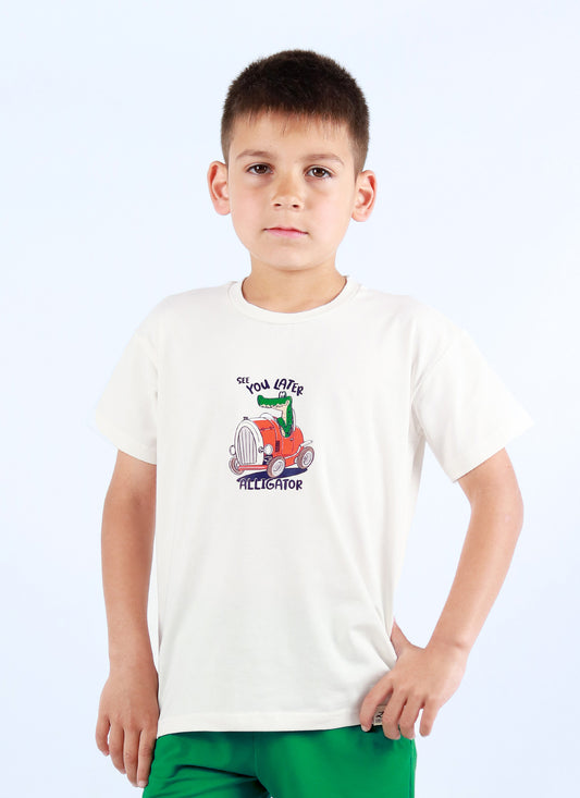 Свободна тениска с алигатор (92 - 122)