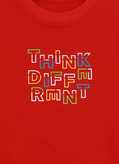 Ватиран суитшърт | червен (116-158)