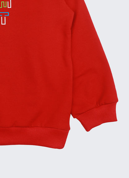 Ватиран суитшърт | червен (116-158)