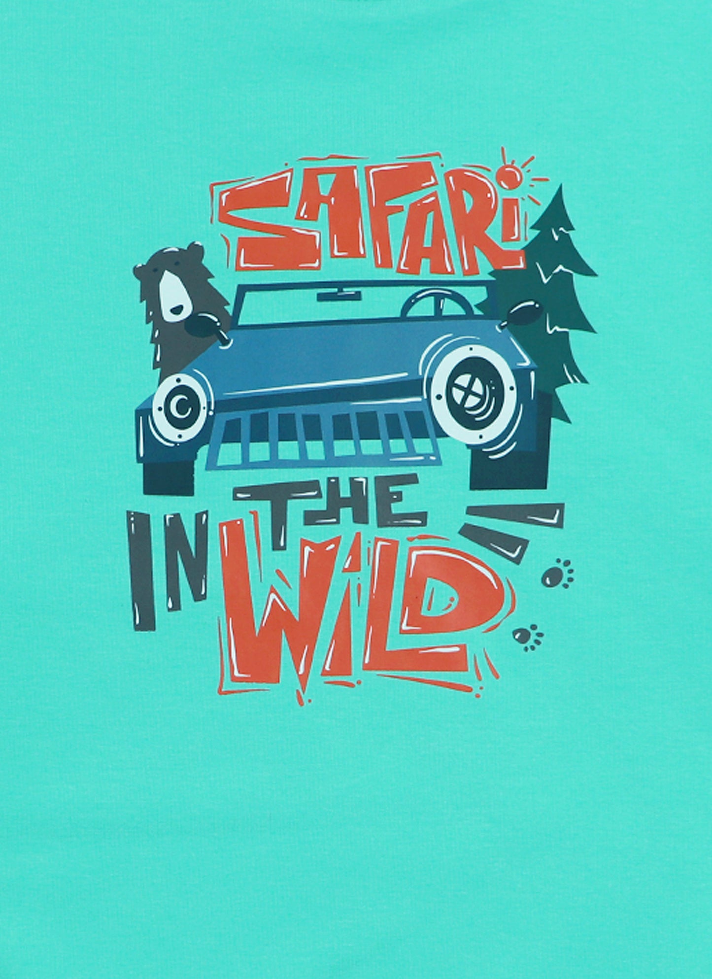 Ватиран суитшърт с принт "Safari" (92 - 122)