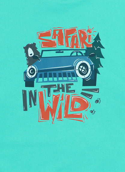 Ватиран суитшърт с принт "Safari" (92 - 122)