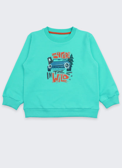 Ватиран суитшърт с принт "Safari" (92 - 122)