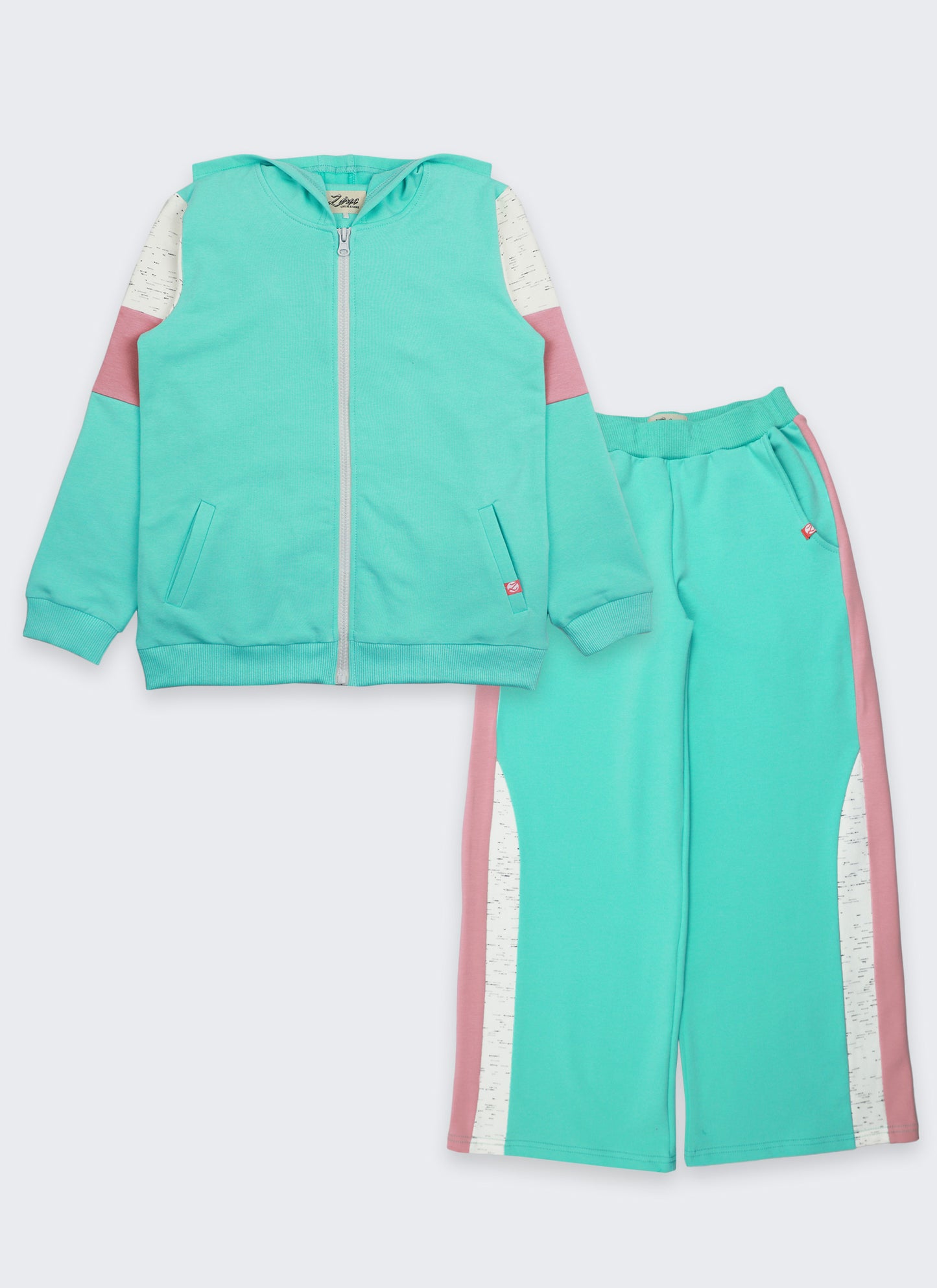 Ватиран комплект с широк панталон