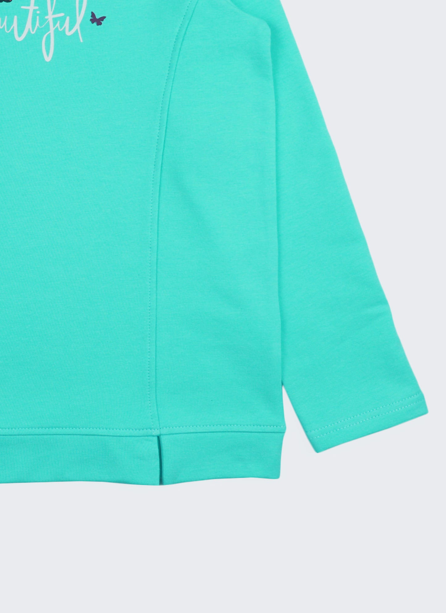 Ватирана блуза в цвят мента