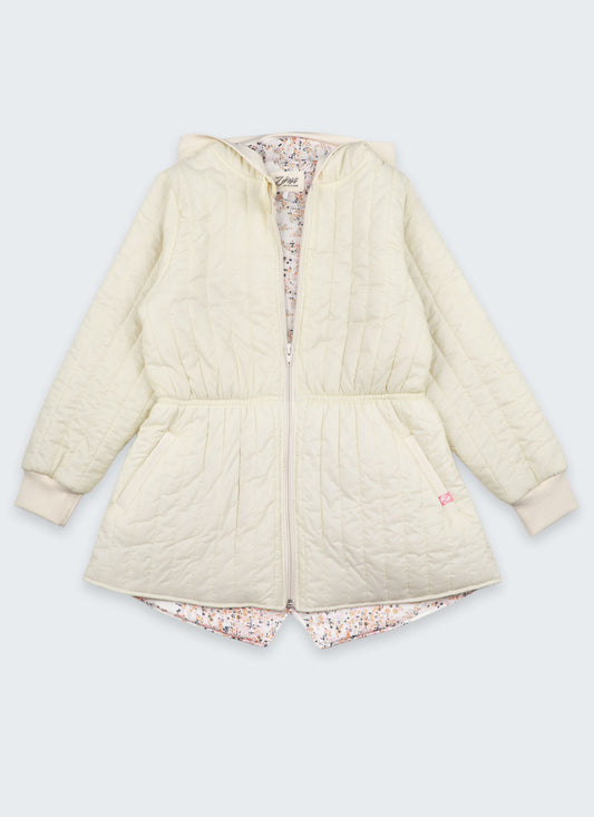 Яке с лека вата в бежово