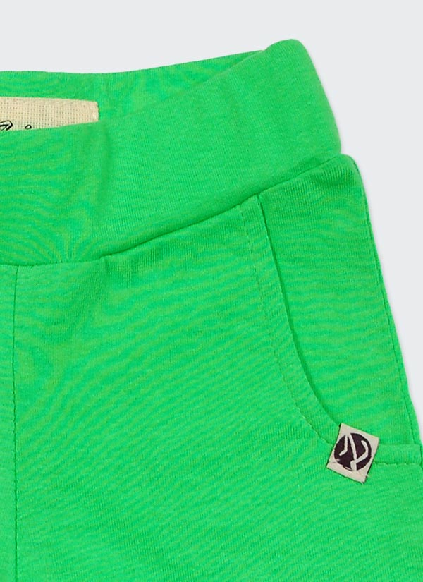 Бебешки къс панталон, ярко зелен, 6 месеца - 3 години, Zinc, отблизо