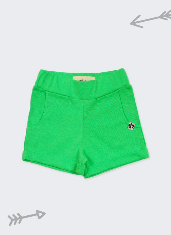 Бебешки къс панталон, ярко зелен, 6 месеца - 3 години, Zinc