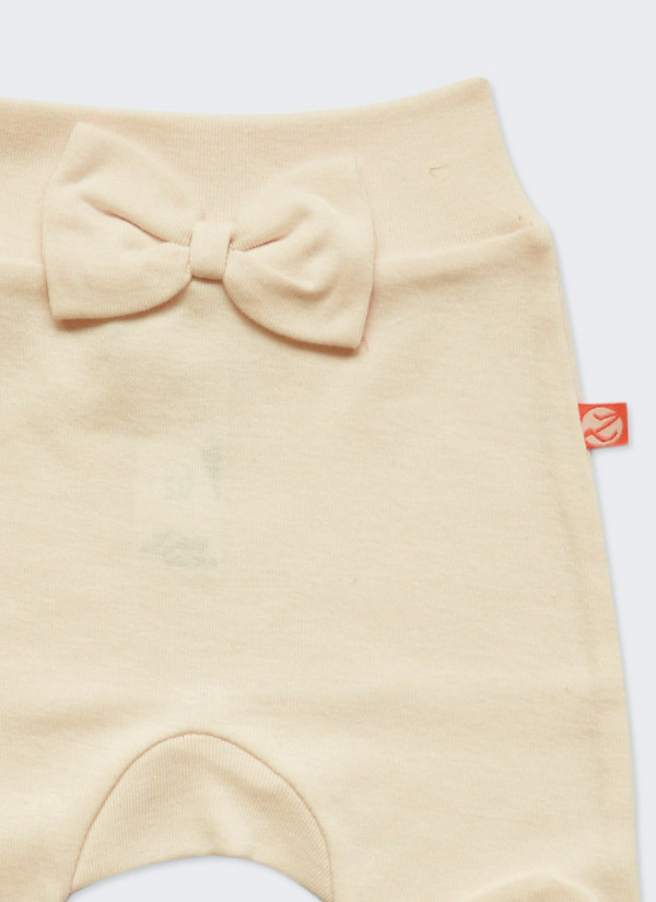 Бебешки ританки с панделка за момиче, цвят светла пудра, 0-6 месеца, Zinc, отблизо