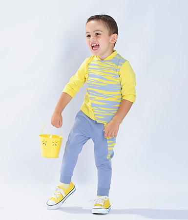 Zinc Жълт суитшърт с сиво-син панталон за момченца, 6 м. - 2 г.