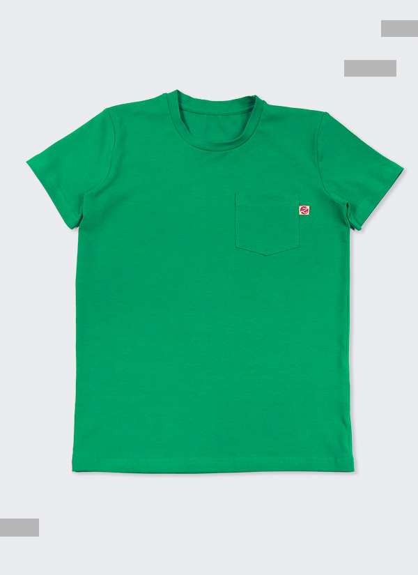 ZINC Тениска с джоб - бг зелен, в размери от 6 до 12 години -1