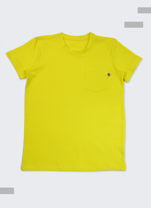 ZINC Тениска с джоб - силно жълт, в размери от 6 до 12 години -1