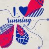 ZINC Блуза с принт "Обичам да тичам" - за момичета, екрю, в размери от 2 до 6 години -2
