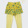 ZINC Къс панталон с клин - за момичета, жълт, в размери от 6 месеца до 2 години -1