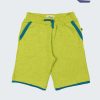 Къс панталон с цветни странични кантове по джобовете, цвят жълто зелен меланж, 2-12 години, Zinc