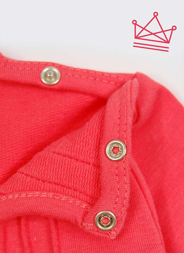 ZINC Ретро блуза с дълъг ръкав - за момичета, диня, в размери от 6 месеца до 2 години -3