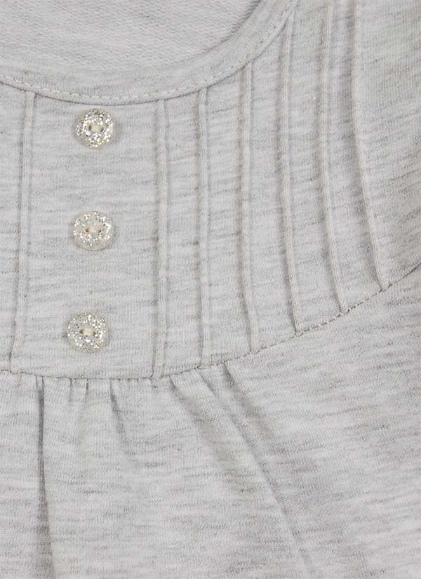 ZINC Ретро блуза с дълъг ръкав - за момичета, сива, в размери от 6 месеца до 2 години -2