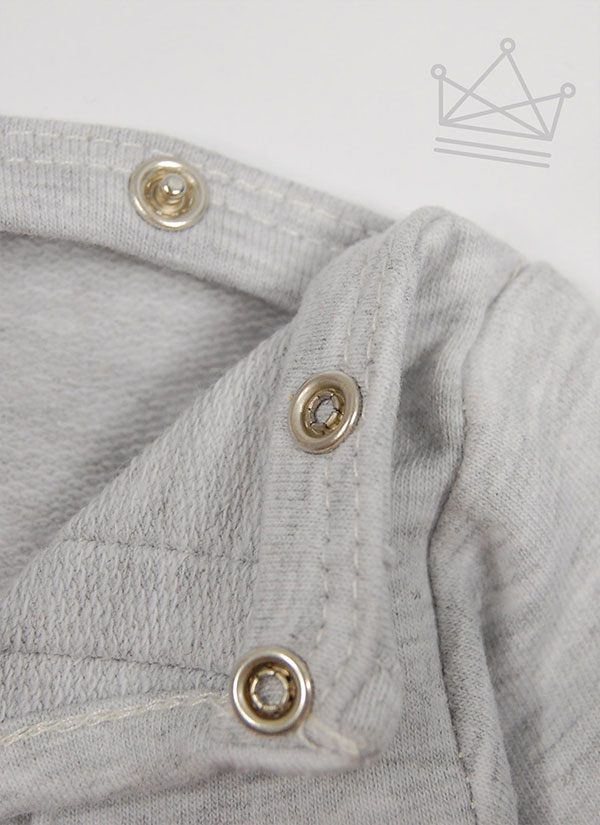 ZINC Ретро блуза с дълъг ръкав - за момичета, сива, в размери от 6 месеца до 2 години -3