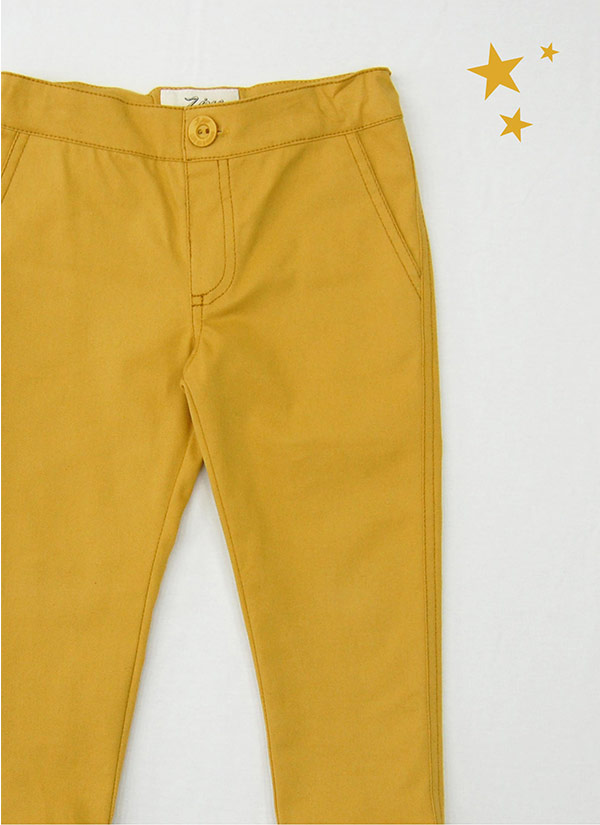 ZINC Термо панталон - за момчета, тъмно жълт, в размери от 6 месеца до 2 години -2
