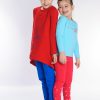 ZINC Туника с клин "Бляскави звезди" - за момичета, червен и син, в размери от 2 до 6 години -4