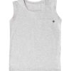 Тениска без ръкави с джоб, тип потник за момчета, в цвят бял меланж, 2-12 години, Zinc