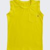 Тениска без ръкави с джоб, тип потник за момчета, в силно жълт, 2-12 години, Zinc