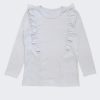 Блуза с къдри за момиче, бял, 2 - 12 години, Zinc