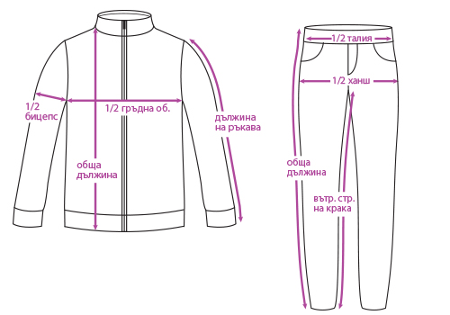 К-т блуза с къдри и панталон с ръбове (86 - 122)