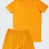 Комплект от тениска и боксерки в цвят хардал, бельо за деца, 7 - 12 години, Zinc