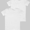 Комплект от 2 тениски от рипс в бял цвят, бельо за деца, 2 - 6 години, Zinc